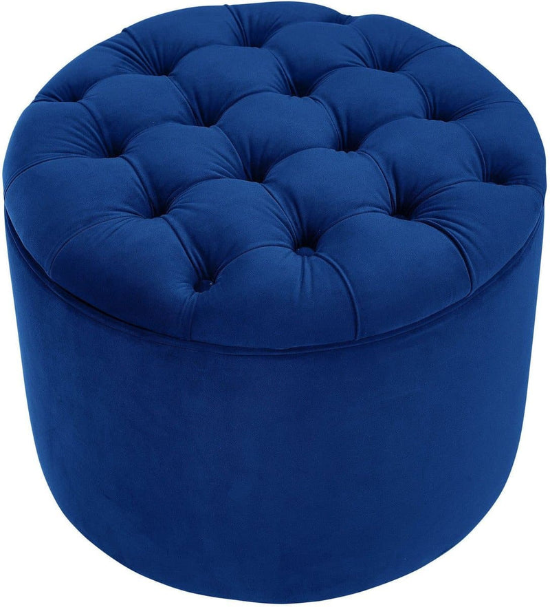 Queen Velvet Storage Ottoman