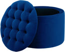 Queen Velvet Storage Ottoman