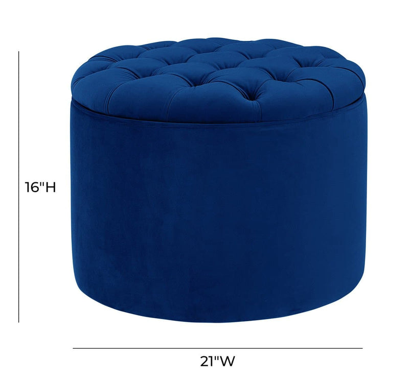 Queen Velvet Storage Ottoman