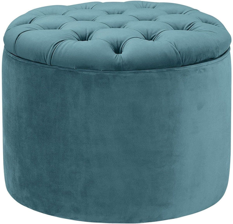 Queen Velvet Storage Ottoman