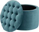 Queen Velvet Storage Ottoman