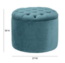 Queen Velvet Storage Ottoman