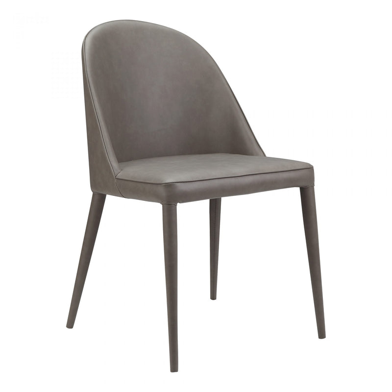 Burton Pu Dining Chair Dark Grey