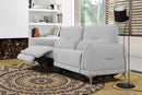 Divani Casa Austria - Modern Grey Fabric Loveseat w/ Electric Recliners