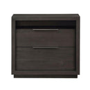 Oxford Two Drawer Nightstand in Basalt Grey