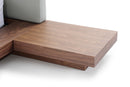 Modrest Opal Modern Walnut & Grey Platform Bed