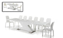 Modrest Bono "Z" - Modern White Dining Table