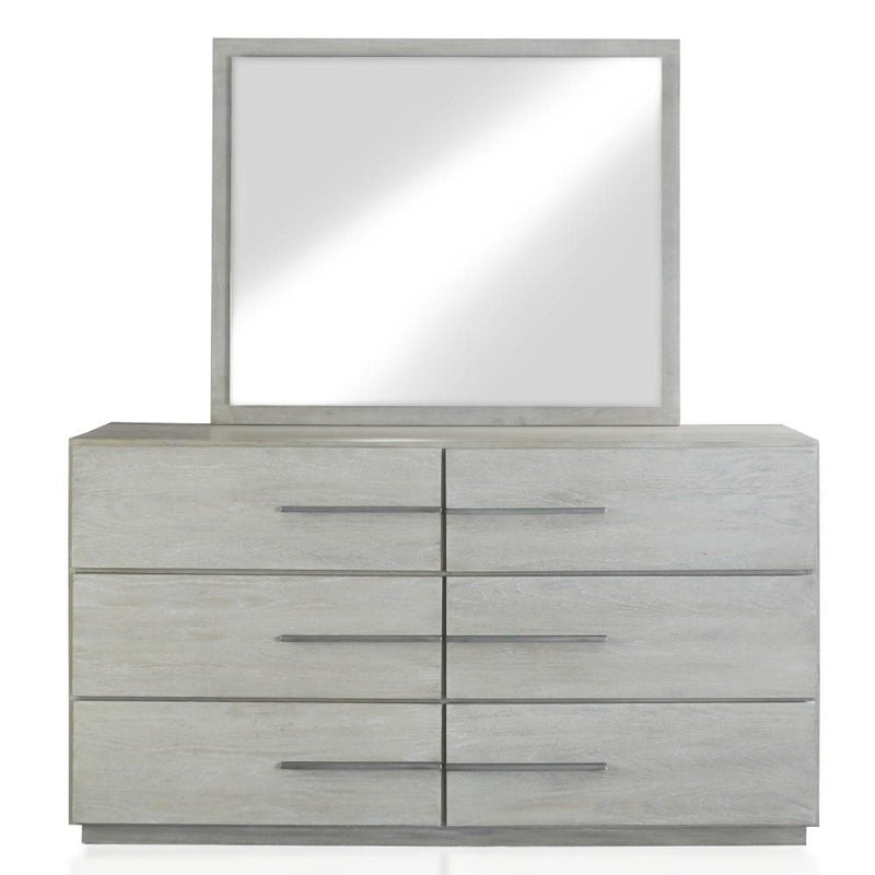 Destination Six Drawer Dresser in Cotton Grey