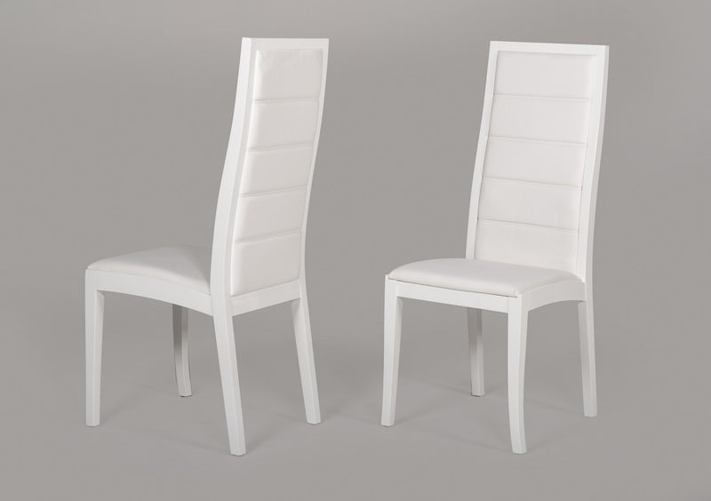 Donna - Contemporary White Leatherette Dining Chair (Set of 2)