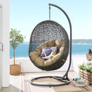 Hide Outdoor Gray Patio Swing Chair With Stand