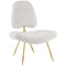 Ponder Upholstered Sheepskin Fur Lounge Chair