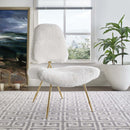 Ponder Upholstered Sheepskin Fur Lounge Chair