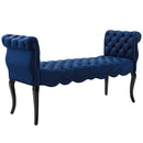 Adelia Chesterfield Tufted Velvet Bench