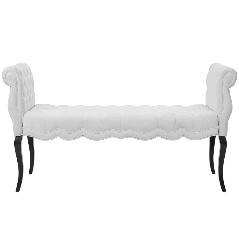 Adelia Chesterfield Tufted Velvet Bench