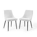 Upholstered Fabric Dining Chairs - Set of 2