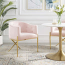 Tufted Performance Velvet Accent Dining Armchair