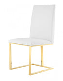 Modrest Frankie - Contemporary White & Gold Dining Chair