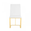 Modrest Frankie - Contemporary White & Gold Dining Chair