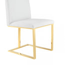 Modrest Frankie - Contemporary White & Gold Dining Chair