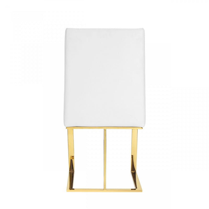 Modrest Frankie - Contemporary White & Gold Dining Chair