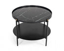 Modrest Randal Modern Round Black Metal Coffee Table