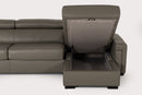 Estro Salotti Sacha - Modern Leather Reversible Sectional Sofa Bed with Storage