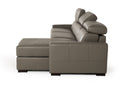 Estro Salotti Sacha - Modern Leather Reversible Sectional Sofa Bed with Storage