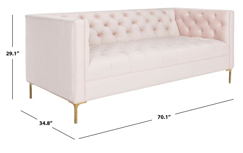 Vydia Velvet Tufted Sofa