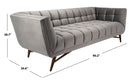 Onyx Mid - Century  Tufted Sofa