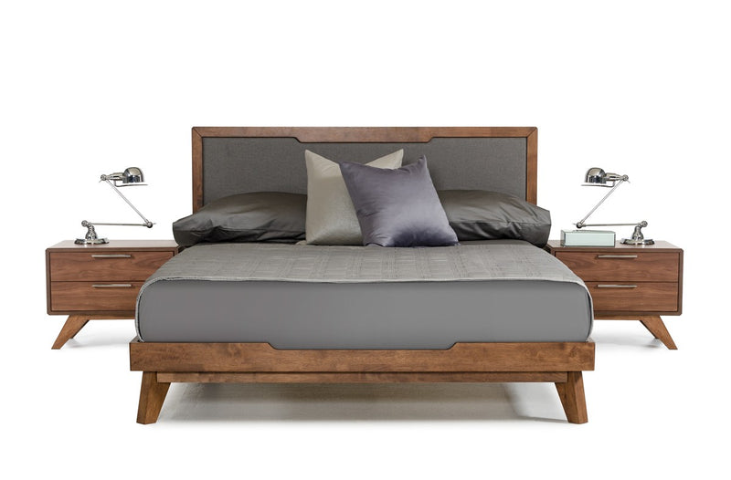 Nova Domus Soria Modern Grey & Walnut Bed